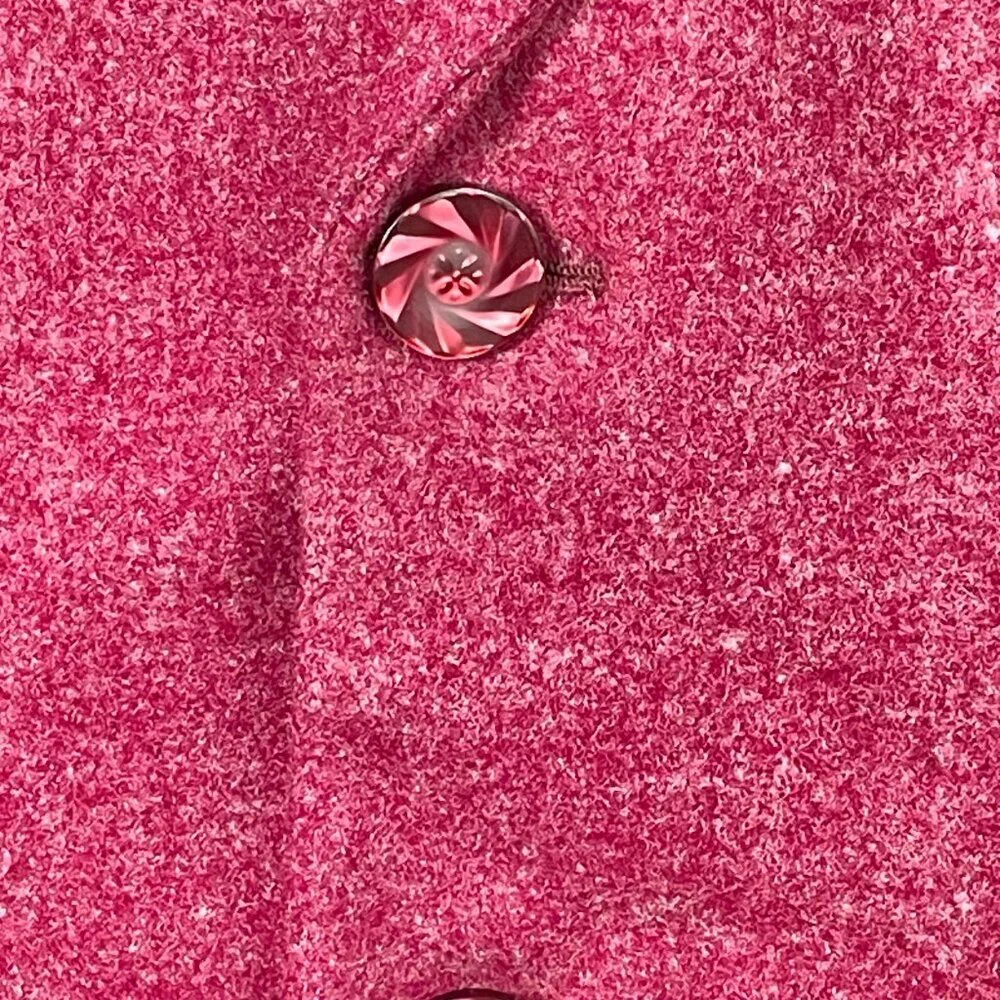 Bespoke Vintage Wool Blazer Youth 12–14 Raspberry Hand Tailored Jacket